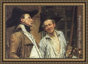 The Painter's Honeymoon Framed Paintings - The Sign Painter [detail] by Jean-Louis Ernest Meissonier